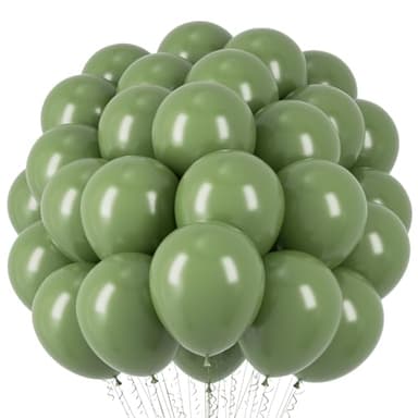 Voircoloria Sage Green Balloons, 66pack 12inch Olive Green Latex Party Balloons for Baby Shower, Graduation, Wedding, Birthday, Bridal Shower, Anniversary Party Decorations - Image 1