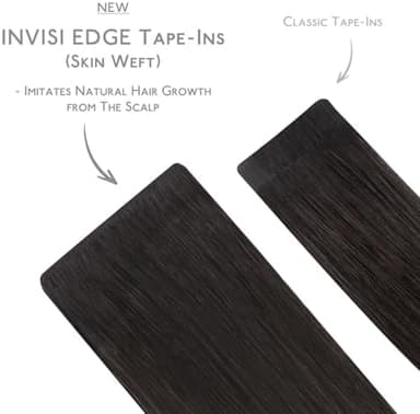 WENNALIFE Invisi Edge Tape in Hair Extensions Human Hair, 18 Inch 50g 20pcs Balayage Dark Brown Mixed Chestnut Brown Invisible Luxury Remy Hair Extensions Natural Seamless Injected Tape Ins Straight - Image 4