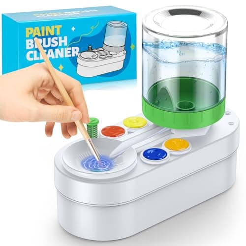 2025 Upgraded Paint Brush Cleaner: Art Supplies for Kids&Adults, Paint Station for Kids, Portable Water Circulation Paint Brush Washer Tool for Artists, Christmas&Birthday Gifts for Kids&Adults - Image 1