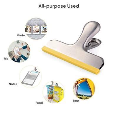 HOUSE AGAIN 12 Pack Stainless Steel Chip Bag Clips Covered with Silicone - NO More Sharp Edges - Color Coded for Food Bags - Air Tight Seal, Heavy Duty for Kitchen and Office, 3 Inches - Image 6