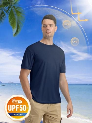 Sun Shirts for Men Short Sleeve Lightweight T-Shirt UPF 50+ UV Protection Quick Dry Moisture Wicking Performance Shirts - Image 2