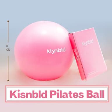 kisnbld Small Exercise Ball, 9 Inch Mini Pilates Ball, Anti Burst and Slip Resistant Mini Yoga Ball for Stability, Fitness, Physical Therapy, Stretching & Core Strength Workout at Home Gym & Office - Image 7