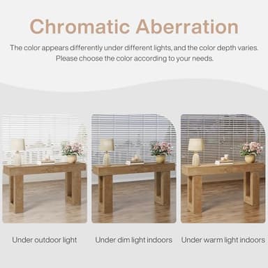 Tribesigns 63-Inch Long Console Table, Wooden Rectangular Sofa Table Behind The Couch, Farmhouse Entryway Table for Entrance, Hallway, Living Room (Natural) - Image 7