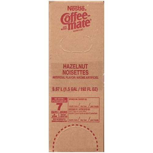Nestle Coffee mate Coffee Creamer Liquid Bulk Box, Hazelnut, 192 oz - Image 1