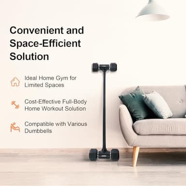 AltitudeCraft Dumbbell to Barbell Converter, Transform Dumbbells to Barbell Bar, Dumbbell Barbell Converter for Home Gym, Adjustable to 200 lb Capacity - Image 9