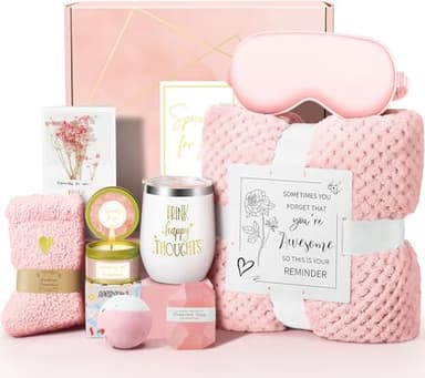 Happy Birthday Gifts for Women Mom Her Friend Sister Wife Grandma, Self Care Gifts Get Well Gifts Unique Relaxing Spa Gift Basket Set, Christmas Gifts for Women Mom Wife Grandma Friends Sister - Image 1