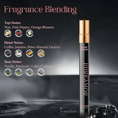 PUREAMOR Perfumes for Women, Amber Vanilla Perfume, Long Lasting Eau De Parfum Cologne, Premium Sent Blend Cologne for Men&Women, 0.41 fl.oz Travel Size Perfumes Spray (Velvet Opium) - Image 2