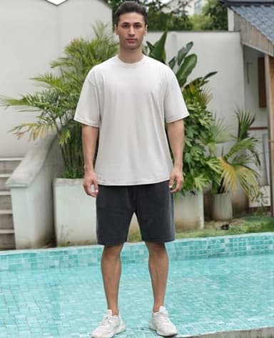 3 Pack Men's Oversized Cotton T-Shirts Loose Fit Vintage Tee Short Sleeve Casual Tshirts Solid Tops(BKAGBG,XL) - Image 8