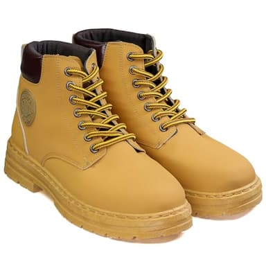 LyloLyla Yellow Brown Heavy Duty Work Boot Laces, Strong Round Shoelaces for Hiking, Trainers, Walking, Safety Shoes, Thick Replacement Strings 48" (120cm)-2 Pairs - Image 3