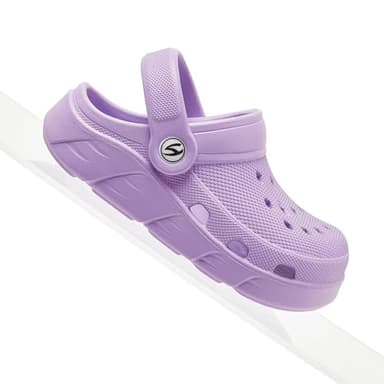 HOBIBEAR Kids Garden Clogs Toddler Sandals for Boys Girls Slipper Beach Water Shoes Slip on (Toddler/Little/Big Kids)(11 Little Kid,Light Purple) - Image 5