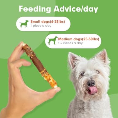 MON2SUN Dog Treats, Triple Flavor 5 Inch Chicken Liver Duck and Chicken Wrapped Rawhide Snacks for Small and Medium Dogs, 21.16 Oz (30 Count-Pack of 1) - Image 5