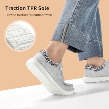 STQ Slip on Casual Shoes for Women Plantar Fasciitis Relief Lightweight Orthopedic Comfy Sneakers Light Grey US 7 - Image 7