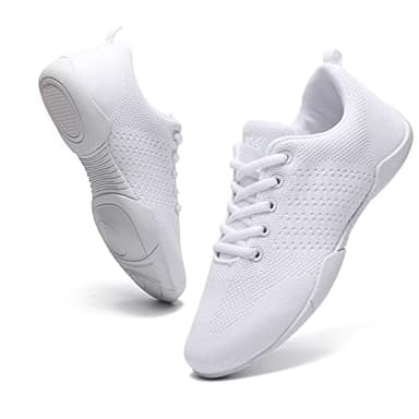 LANDHIKER White Cheer Shoes Girls Youth Cheerleading Shoes Fashion Sports Shoes Training Athletic Shoes Flats Dance Girls Size - Image 6