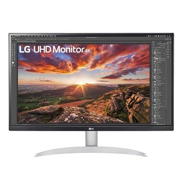 LG 27UP600-W 27-inch Ultrafine 4K UHD (3840x2160) IPS Computer Monitor, AMD FreeSync, VESA DisplayHDR 400, Reader Mode, Flicker Safe, HDMI, DisplayPort, White - Image 1