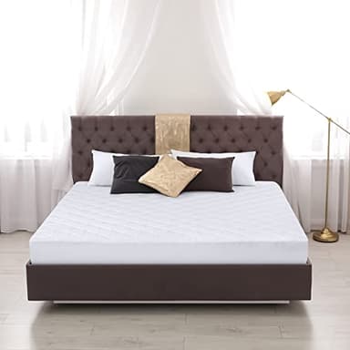 Utopia Bedding Quilted Fitted Mattress Pad, Queen Size, Elastic Fitted Mattress Topper Protector and Cover Stretches up to 16 Inches Deep, Machine Washable (White) - Image 7