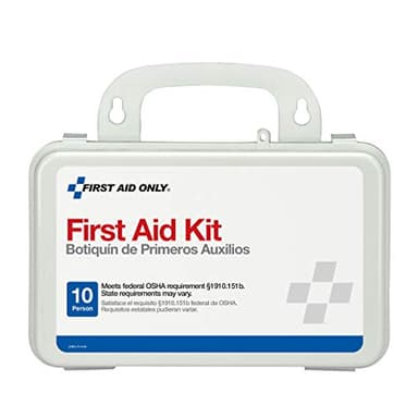 First Aid Only 6060 All-Purpose 10-Person Emergency First Aid Kit for Business, Worksite, Home, and Car, 57 Pieces - Image 1