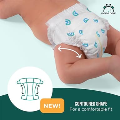 Amazon Brand - Mama Bear Gentle Touch Diapers, Size 4, 148 Count (4 packs of 37) - Image 4