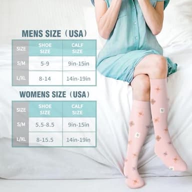 Laite Hebe Compression Socks for Women & Men Circulation(6 pairs)-Graduated Supports Socks for Running, Athletic Sports - Image 7