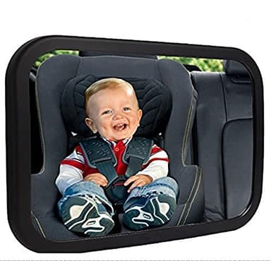 Shynerk Baby Car Mirror, Rear Facing Car Seat Mirror Safety for Infant Newborn, Baby Mirror with Wide Rearview & 360° Rotation, Shatterproof & Easy Assembled Crash Tested - Image 1