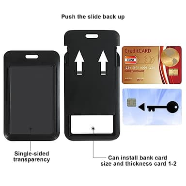 Retractable ID Badge Holder with Breakaway Lanyard,Heavy Duty Badge Reel,Detachable Keychain, Cruise Ship Cards Holder,for Nurse Officer Teacher Security Staff Women Men - Image 3