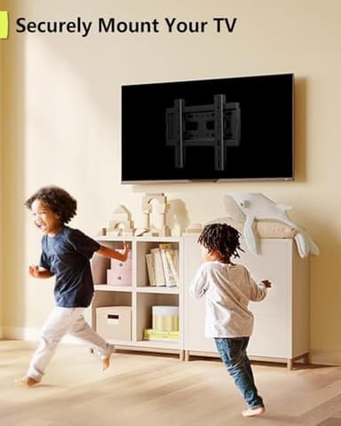 Nuyoah TV Wall Mount Bracket Low Profile Fixed for 14-43 Inch Flat Screen TVs & Monitors Up to 55lbs, Universal TV Monitor Mount Fits 8" Wood Studs Max VESA 200x200mm - Image 8