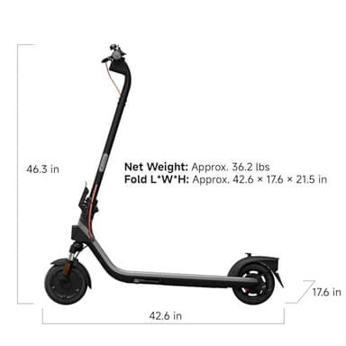 Segway Ninebot E2 Plus II Electric Scooter, 15.5 MPH, 16 Miles Max Range, Front Suspension, 8.1" Shock-Absorbing Tires, Dual Brakes, Scooter for Adults, UL-2272 2271 Certified - Image 15