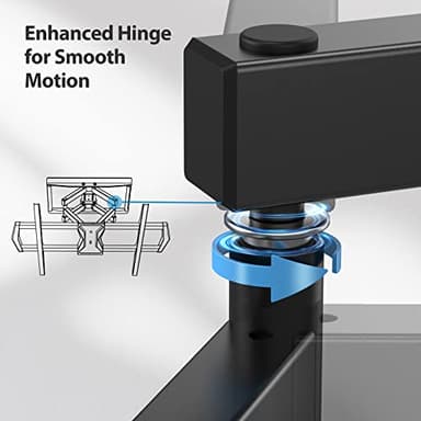 Pipishell Full Motion TV Wall Mount for Most 37-75 inch TVs, Wall Mount Bracket with Dual Articulating Arms, Swivel, Tilt, Max VESA 600x400mm up to 100 lbs, TV Mount Fits 12”/16” Wood Studs, PILF6 - Image 3