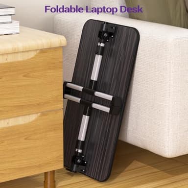 Nearpow Laptop Bed Tray Table, Adjustable Laptop Bed Stand, Portable Standing Table with Foldable Legs, Foldable Lap Tablet Table for Sofa Couch Floor - Medium Size - Image 7