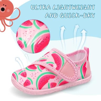 Baby Girl Water Shoes Slip on Wearable Sole Quick Dry Skin Barefoot Walking Shoes Athletic Swim Beach Socks Blue Scales Little Kid 13 - Image 2