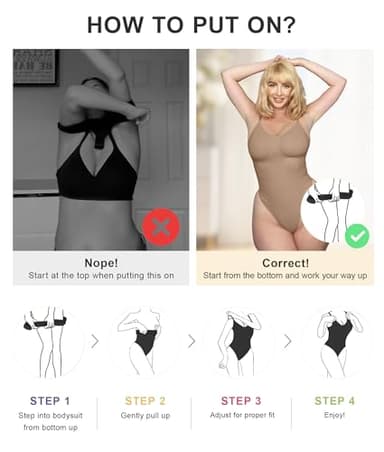 SHAPERX Bodysuit for Women Tummy Control Shapewear Seamless Sculpting Thong Body Shaper Tank Top,SZ5215-Sienna-S/M - Image 5