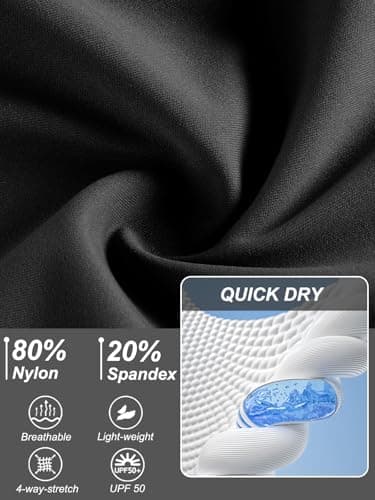 DEVOROPA Boys' Swim Jammers Youth Competitive Swim Team Suit Quick Dry Athletic Swimming Shorts UPF 50+ Black L - Image 4