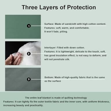 56x42 Inch Leaf Shaped Cotton Dog Blanket, Extra Large Pet Blanket for Small Medium Large Dogs, Machine Washable Puppy Mat for Couch Protection, Soft Plush Dog Bed for Furniture, Sofa, Floor - Image 5