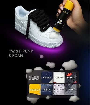 Crep Protect Foam Mini Shoe Cleaner - On the Go Sneaker Cleaning Foam with Built In Brush & Microfiber Cloth - Quick & Travel Size Cleaner - Image 4