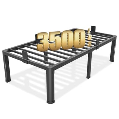 Yitong Angel 18 inch Twin XL Bed Frame with Round Corner Legs Mattress Slide Stopper,3500 lbs Heavy Duty Metal Platform,No Box Spring Needed,Easy Assembly,Noise Free - Image 1