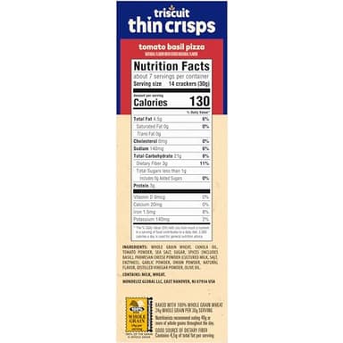 Triscuit Thin Crisps Tomato Basil Pizza Whole Grain Wheat Crackers, Lunch Snacks, Bulk Snack Crackers, 6-7.1 oz Boxes - Image 16