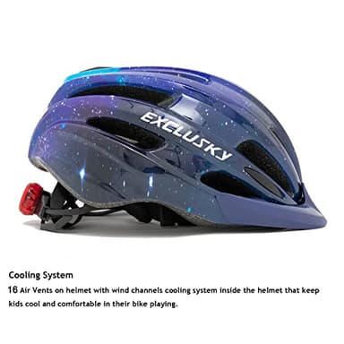 Kids Helmet Exclusky Bike Helmet for Kids Child Boys Girls Bicycle Helmet Age 5-13 Adjustable Cycle Helmet 50-57cm - Image 7