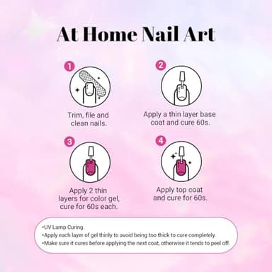 JODSONE 23 PCS Glitter Gel Polish with Soak off Base Coat Matte and Glossy Top Coat Glitter Red Pink Color High Shine and Fashion Gel Nail Polish Kit - Image 7