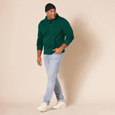 Amazon Essentials Men's Pullover Sweatshirt Hoodie, Big & Tall Options Available, Forest Green, X-Large - Image 8