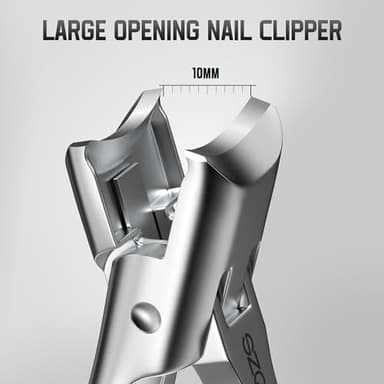 No Splash Design Nail Clippers for Thick Nails,Men,Seniors,Elder,Wide Jaw Opening Nail Cutter,SZQHT–Your Ultimate Grooming Solution for Thick Toenails Toenail Clippers and Stainless Steel Nail Files - Image 2