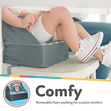 Nuby Easy Go Booster Seat - Travel Booster Seat for Babies and Toddlers - Holds Up to 35 Pounds - 9+ Months - Blue - Image 5