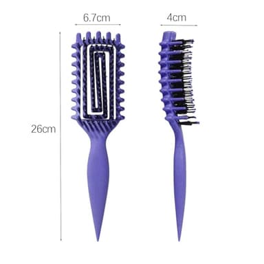 Curly Hair Brush Candybrush Curl Defining Brush for Detangling Shaping and Defining Curls for Women, Men, Wet & Dry Hair (Purple) - Image 4
