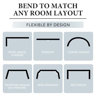 RYB HOME Blackout Room Divider Curtains with Flexible Track Ceiling/Wall Mount, Extra Wide Floor to Ceiling Curtains with Hooks for Bedroom/Office/Study/Living Room, White, W120 x L84, 1 Panel - Image 7