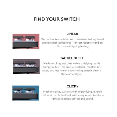 Logitech MX Mechanical Wireless Illuminated Performance Keyboard, Tactile Quiet Switches, Backlit Keys, Bluetooth, USB-C, macOS, Windows, Linux, iOS, Android, Metal, ‎Graphite - Image 3