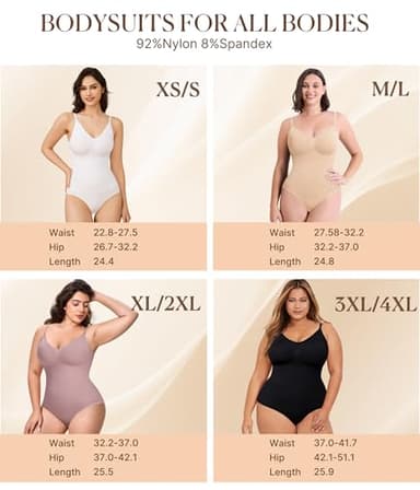 BRABIC Seamless Shapewear Bodysuit for Women - V-Neck, Sleeveless, Tummy Control - Image 5
