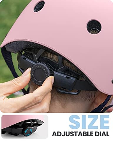 OutdoorMaster Youth & Kids Bike Helmet - Adjustable Multi-Sports Skateboard Helmet with Removable Liners for Balance Bike, Toddler Scooter, One Wheel Hoverboard - Pink - L - Image 3