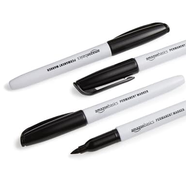 Amazon Basics Fine Tip Point Permanent Markers for Office, School, and Home Use, Assorted Colors, 24 Pack - Image 5
