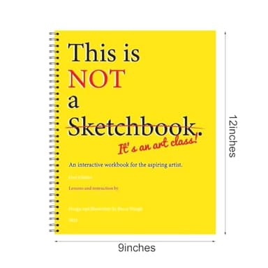 This is Not A Sketchbook, It's an Art Class Spiral-Bound Interactive Workbook Coloring Book for The Aspiring Artist (1pc) - Image 9