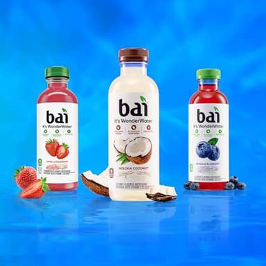 Bai Antioxidant Infused Water Beverage, Molokai Coconut, with Vitamin C and No Artificial Sweeteners, 18 Fluid Ounce Bottle, 12 Pack - Image 8