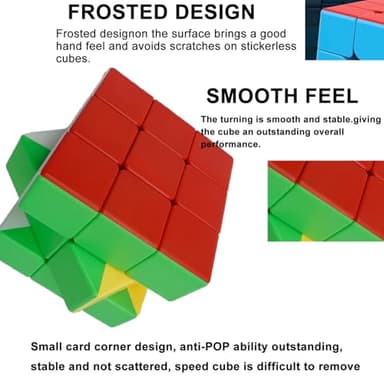 Giant Magic Cube, 18CM Big 3x3 Speed Cube Color-Matching 3D Sensory Puzzle Box Super Large Birthday Christmas Stocking Stuffers Gift for Kids Adults Fidget Toy Brain Teasers Cubing Classroom Speed Toy - Image 8