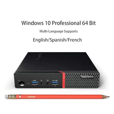 Lenovo ThinkCentre M700 Mini Tiny Business Computer PC w/ 24in FHD Monitor, M700 Micro Computer Core 6th Gen, 16GB RAM, 512GB SSD, DisplayPort, RJ-45, WiFi, Bluetooth, Windows 10 Pro (Renewed) - Image 3